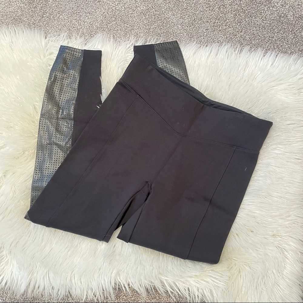 Spanx Perforated Faux Leather Panel Legging